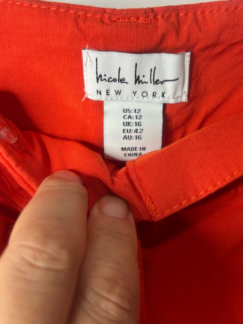Nicole Miller Cropped Wide-Leg Pants in Rust Orange - Picture 7 of 9
